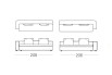 Foster - 2-seater sofa, measurements