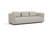Kirk is a linear sofa with organic, fluid shapes