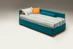 Single bed with headboard and side rail