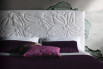 Headboard beautifully embroidered with extra large flowers