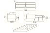 Dual tone Marsalis - 3 seater sofa bed, dimensions