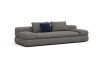 Low 2/3 seater sofa covered in fabric
