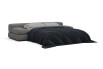 The open bench seat sofa bed with a double mattress
