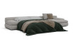 Transformable sofa with a chaise longue and double mattress