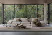 Modern sectional sofa standing in a contemporary living