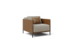 Side view of dual tone armchair with slim armrests Marsalis
