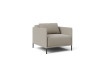 Side view of the square armchair Marsalis