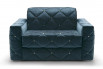 Contemporary diamond tufted fabric or faux leather armchair or snuggle chair