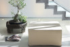 Footstool bed with plain slipcover