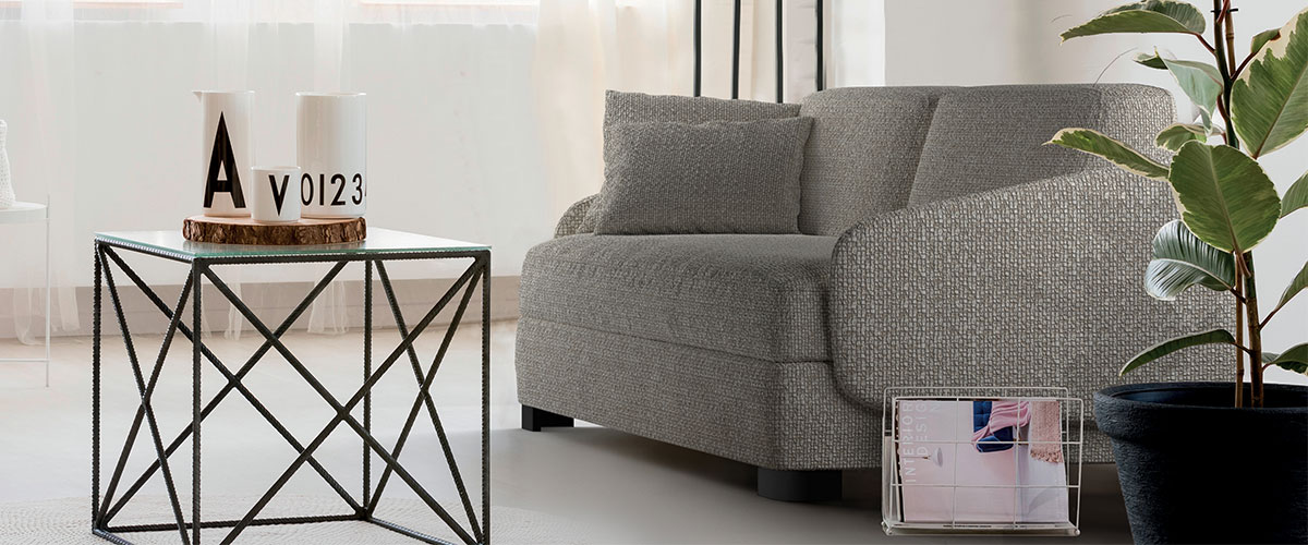 Modular sofa bed with a vintage style Vivien