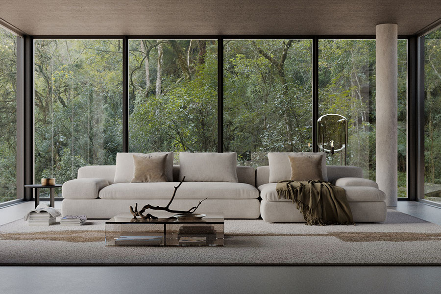 Modular sofa bed with lox seats Rufus