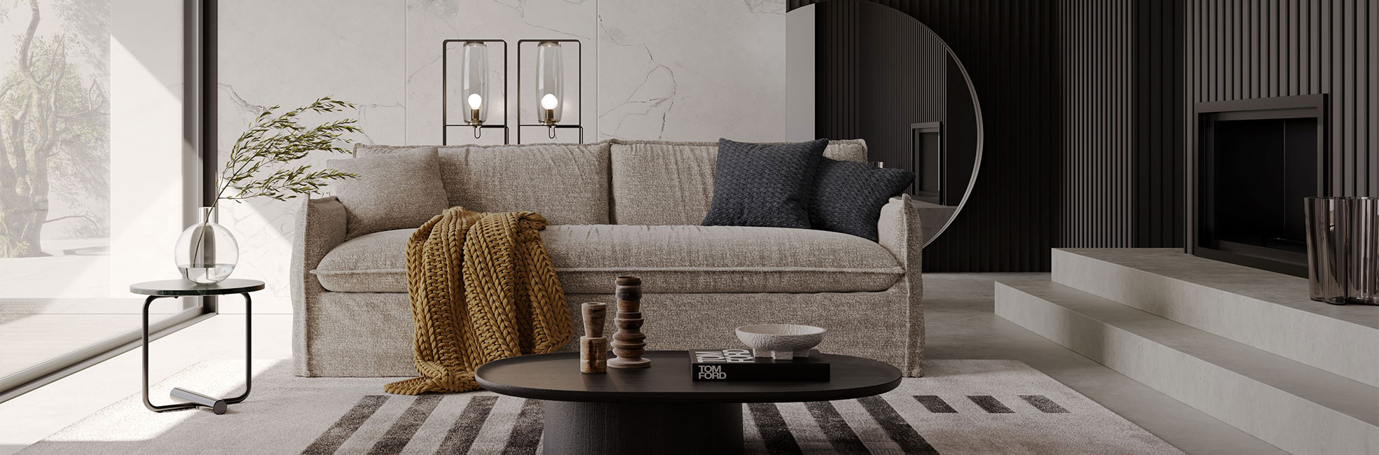 Space-saving double sofa bed Clarke Cross