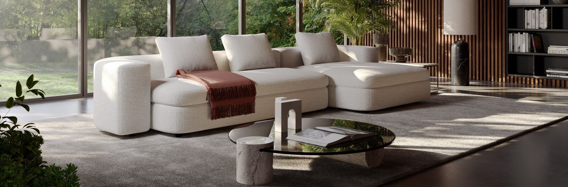 Modern sofa bed with low back design Foster