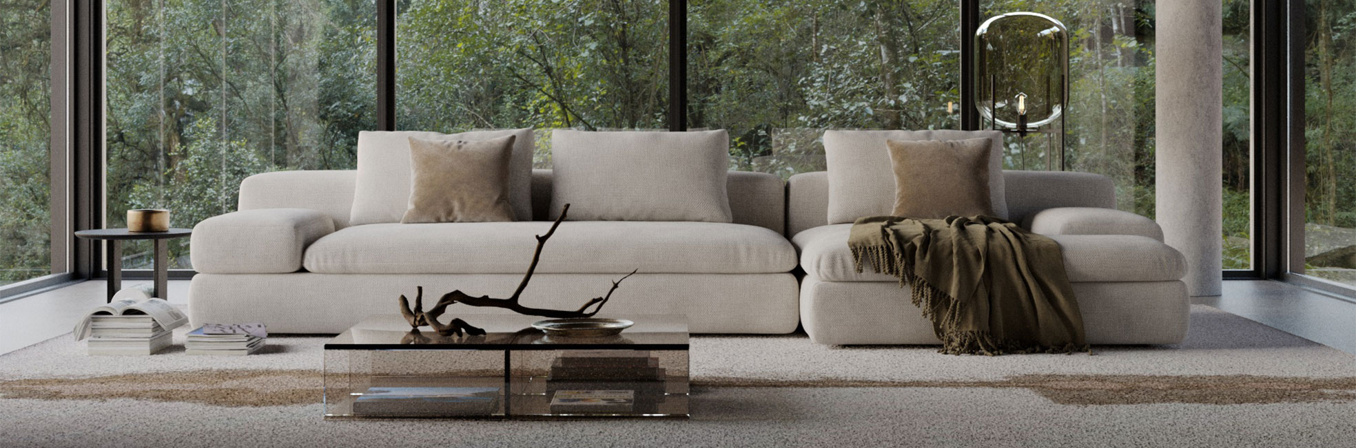 Rufus sofa bed with a bench seat